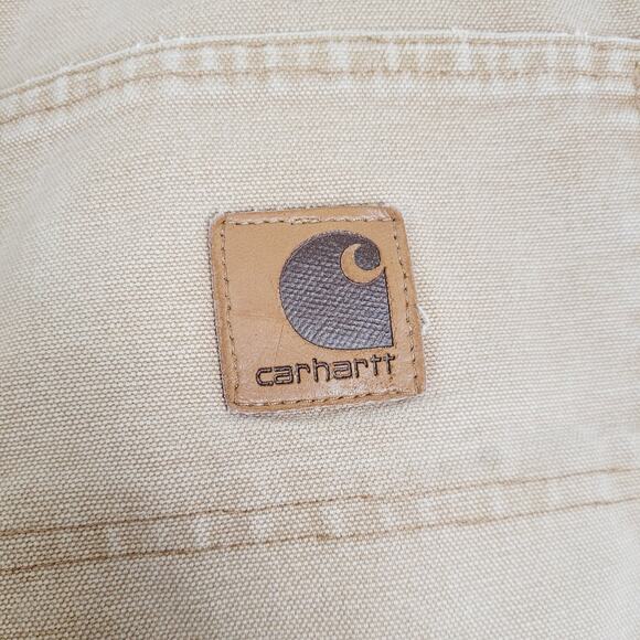 Carhartt mens distressed tan carpenter jeans size 34x32 - Picture 5 of 6